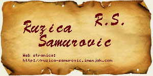 Ružica Samurović vizit kartica
